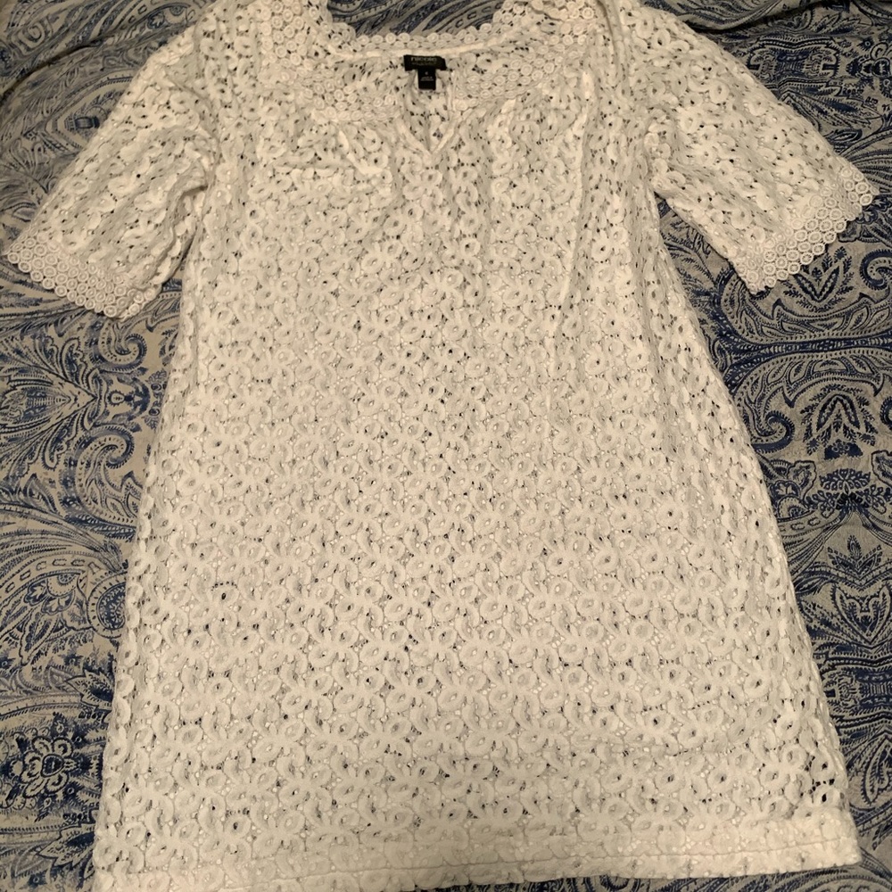White swim cover or dress